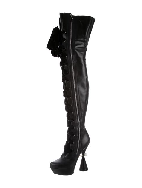 louis vuitton thigh high boots.